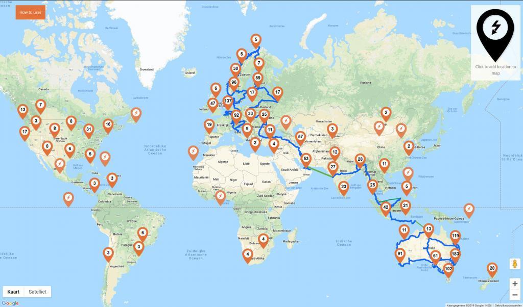 Wiebe Wakker reis 95.000 km