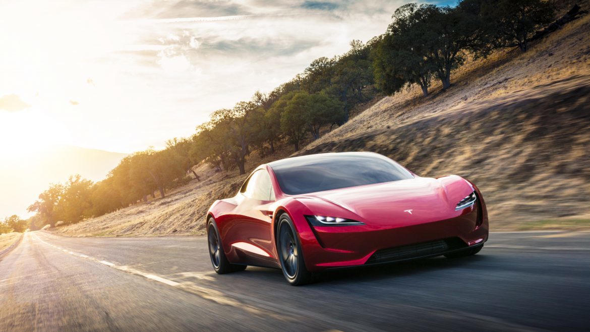 Tesla Roadster Voorkant Tesla Roadster Voorkant