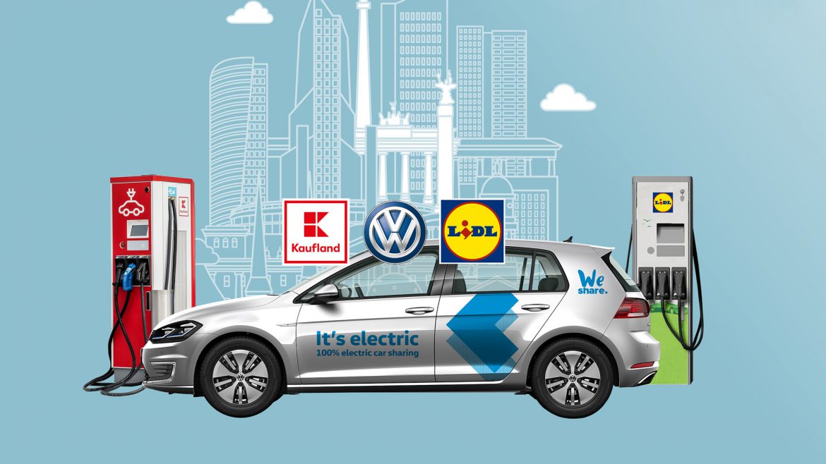 Samenwerking Lidl, Kaufland en Volkswagen op het gebied van laadinfrastructuur en deelauto’s