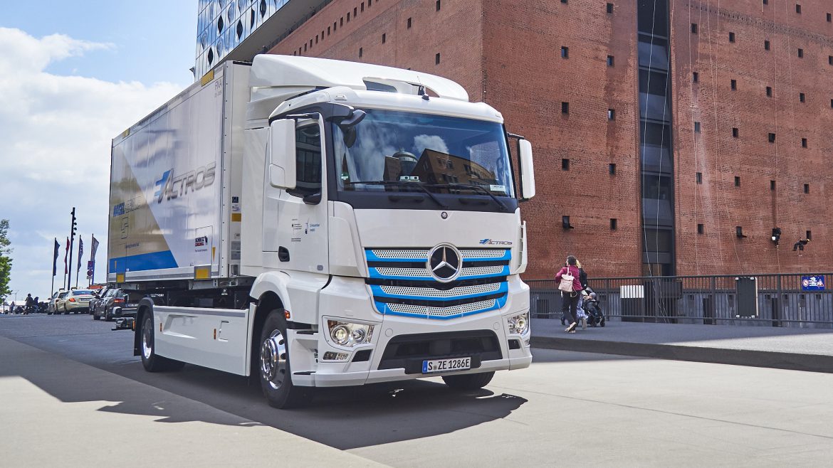 Mercedes eActros e-trucks praktijktest Hamburg
