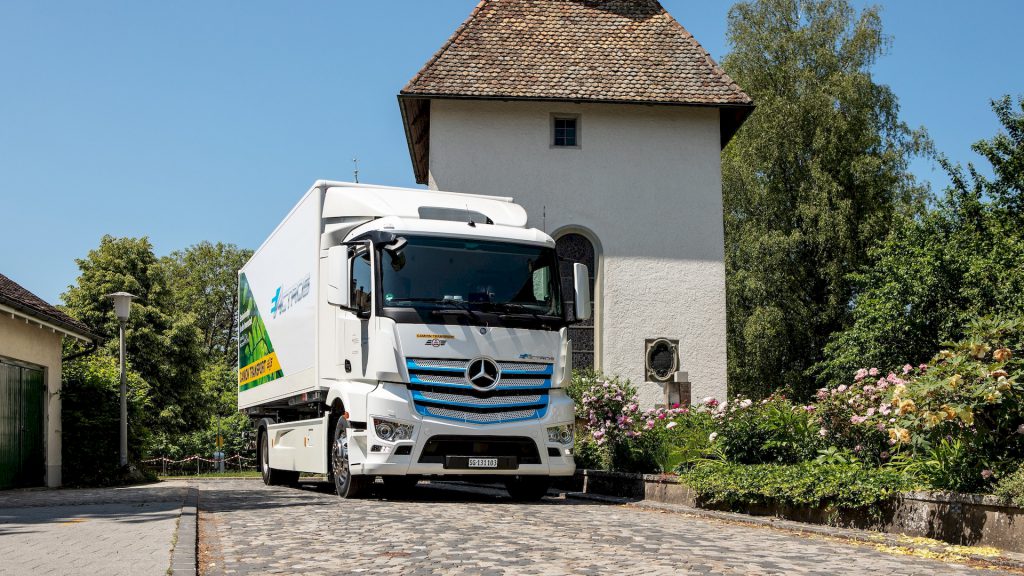 Mercedes eActros e-trucks praktijktest Zwitserland