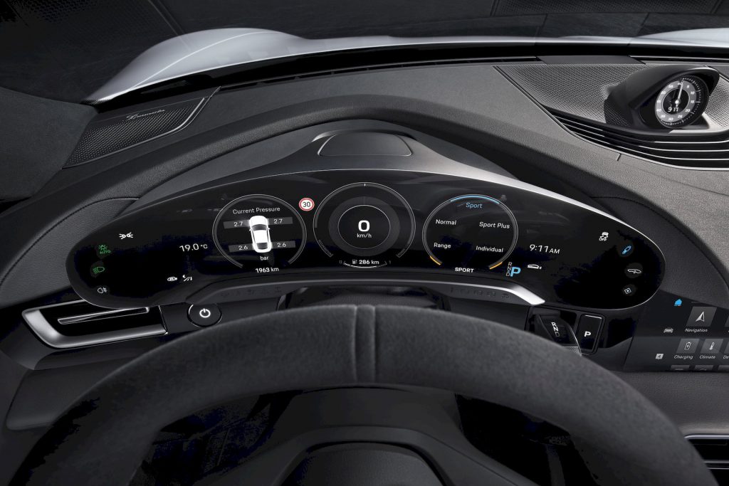 Porsche Taycan intrumentenpaneel