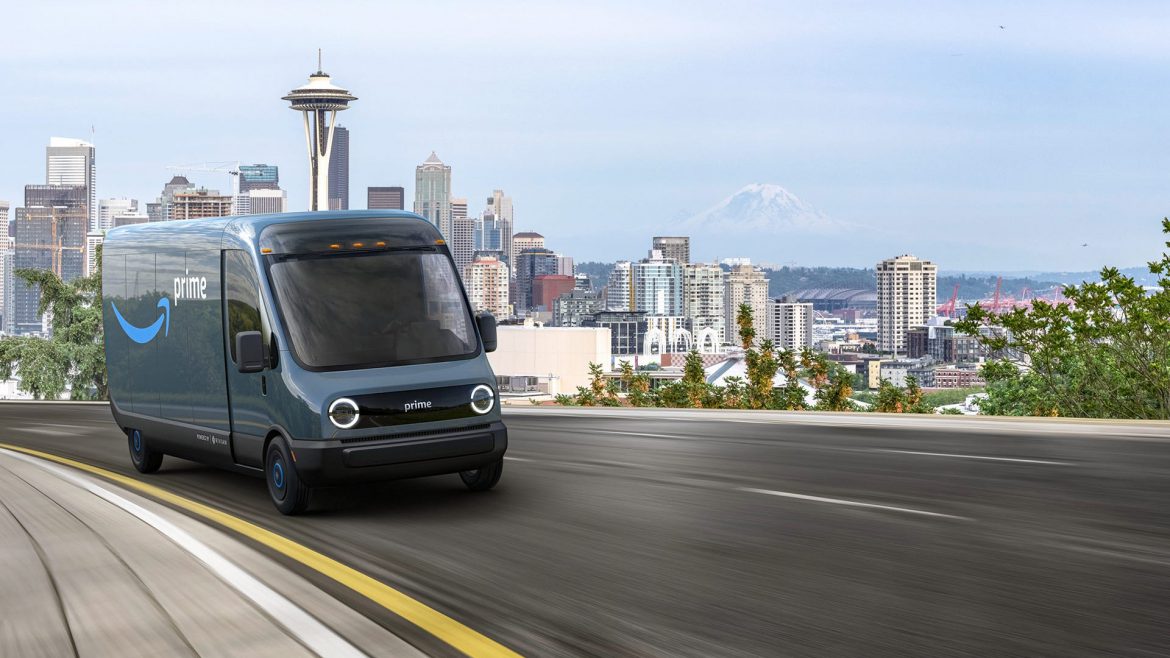 rivian-amazon-busje-ea Rivian bestelwagens Amazon