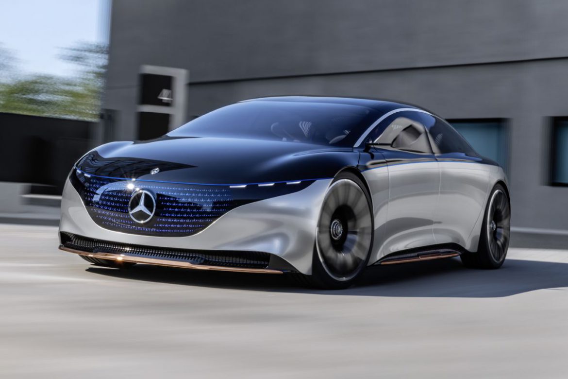 De Vision EQS is de elektrische conceptcar van Mercedes-Benz en gebaseerd op de luxe S-Klasse.
