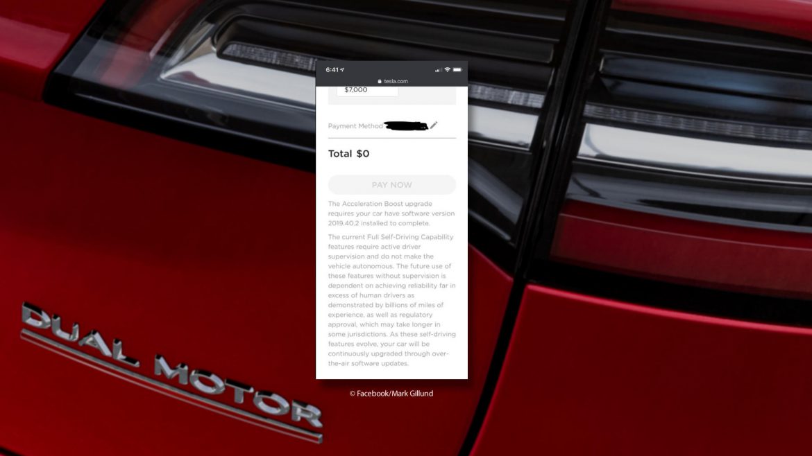 Tesla Model 3 Acceleration Boost upgrade