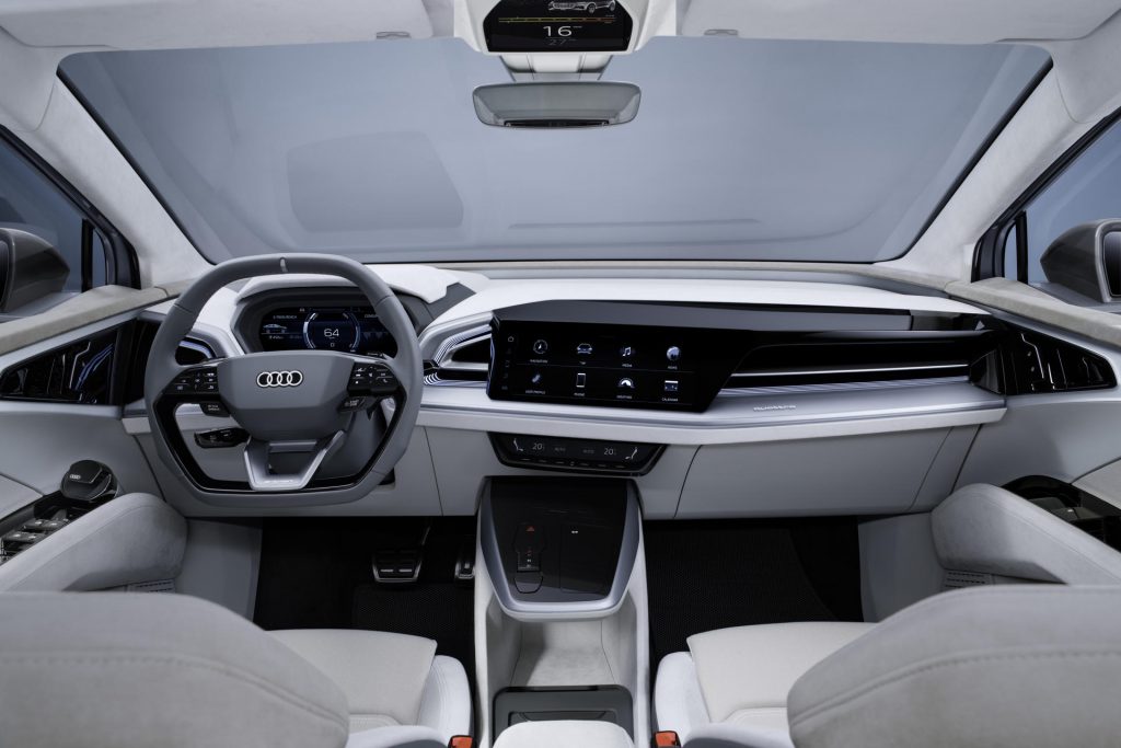 Interieur van de Audi Q4 e-tron Sportback Concept