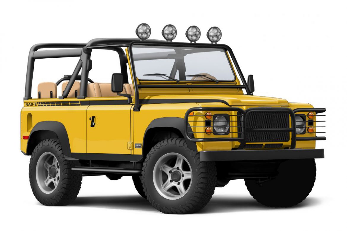 De nieuwe Nas-E is de elektrische variant van de Land Rover Defender 90. De Land Rover Defender 90 kent nu een elektrische variant.