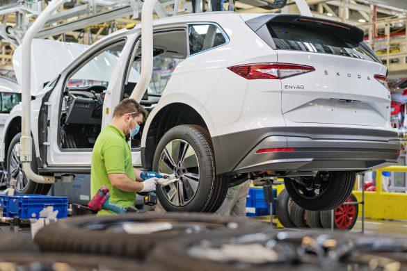 productie van de Skoda Enyaq iV