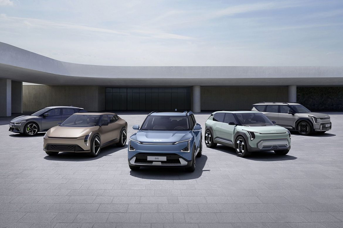 Kia EV line-up met de Kia EV5 centraal
