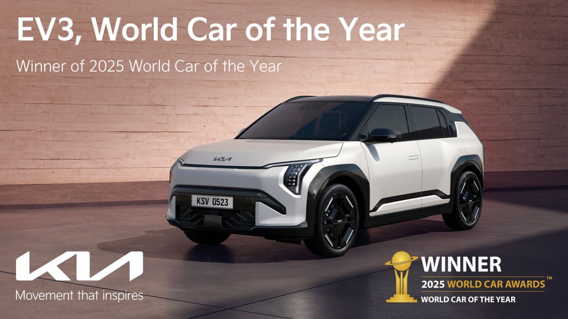 kia-ev3-wcoty-kia De Kia EV3 is uitgeroepen tot World Car of the Year 2025, wat laat zien dat elektrische auto's volwassen zijn geworden.