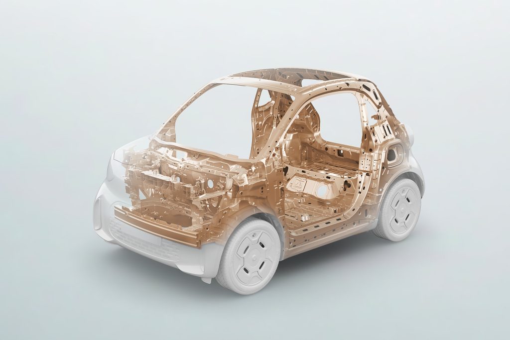 De Smart #2 wordt minder dan drie meter lang, maar krijgt 35,8 kWh, 290 kilometer WLTP, snelladen en een compleet nieuwe Tridion-veiligheidsconstructie.