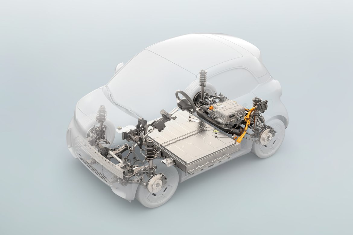 De Smart #2 wordt minder dan drie meter lang, maar krijgt 35,8 kWh, 290 kilometer WLTP, snelladen en een compleet nieuwe Tridion-veiligheidsconstructie.