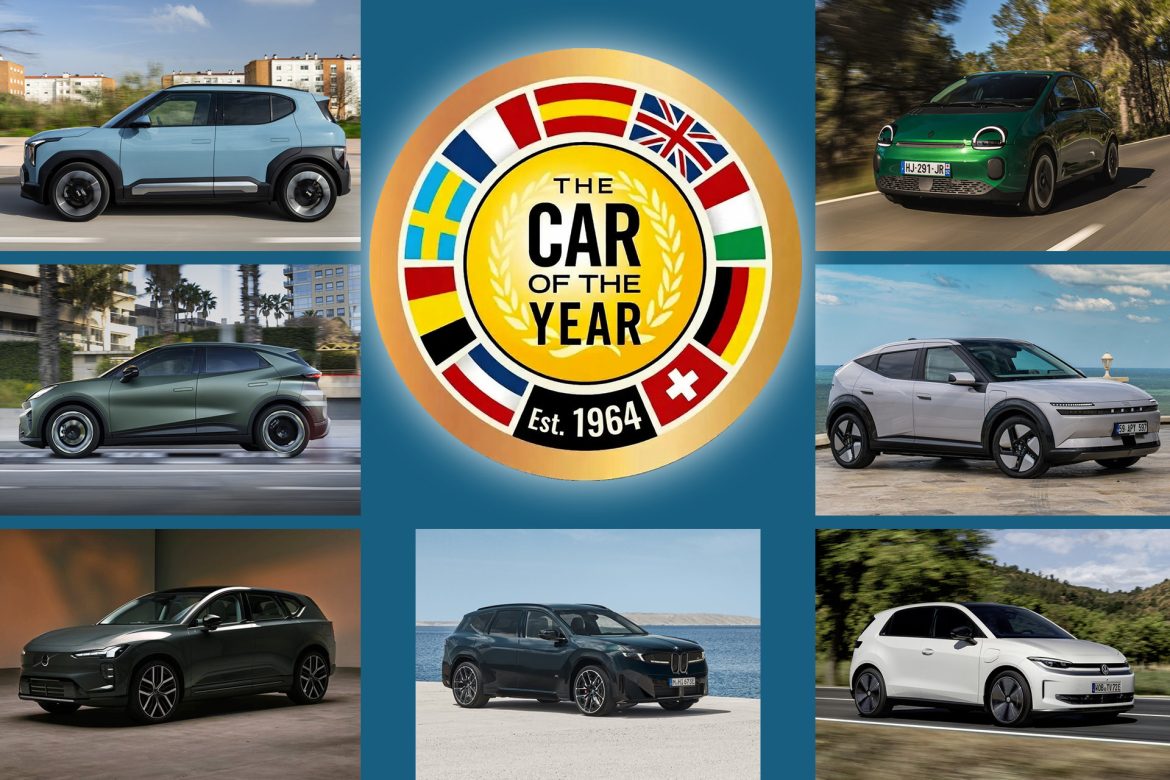 De zeven finalisten voor Auto van het Jaar 2027 lopen uiteen van de Renault Twingo tot de Volvo EX60. Bekijk de Nederlandse vanafprijzen en WLTP-cijfers.